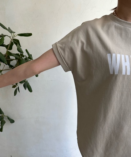 DouDou(ドゥドゥ)の「【WEB限定】 WHISTLER 布帛ドッキングTEE(Tシャツ/カットソー・レディース・チャコールグレー/オフホワイト/ベージュ・FREE)」の17枚目の写真