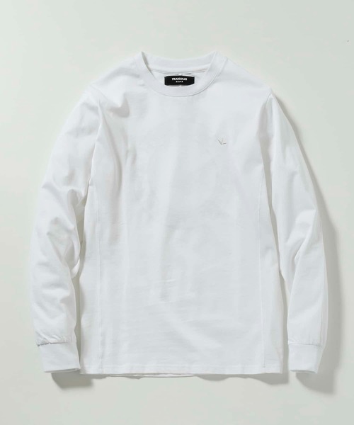 1PIU1UGUALE3 RELAX(ウノピゥウノウグァーレトレ リラックス)ラインストーンサークルロゴロングTシャツ（Tシャツ/カットソー）｜1PIU1UGUALE3 RELAX （ウノピゥウノウグァーレトレ リラックス）