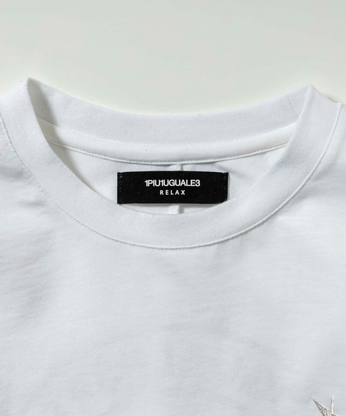 1PIU1UGUALE3 RELAX(ウノピゥウノウグァーレトレ リラックス)ラインストーンサークルロゴロングTシャツ（Tシャツ/カットソー）｜1PIU1UGUALE3 RELAX （ウノピゥウノウグァーレトレ リラックス）