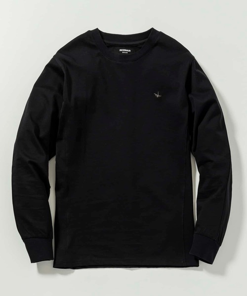 1PIU1UGUALE3 RELAX(ウノピゥウノウグァーレトレ リラックス)ラインストーンサークルロゴロングTシャツ（Tシャツ/カットソー）｜1PIU1UGUALE3 RELAX （ウノピゥウノウグァーレトレ リラックス）