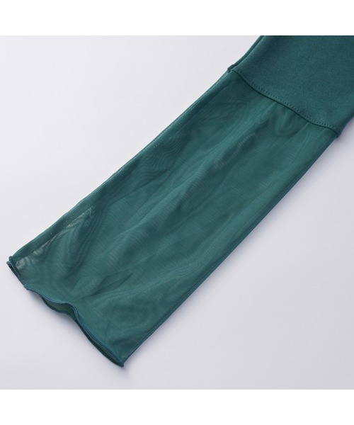 YU'NOW（ユナウ）の「【吸湿発熱】【抗菌防臭】ハイネックシアーインナー（インナーウェア/肌着・レディース・グリーン/オフホワイト/ブラック・S/L/M）」の9枚目の写真