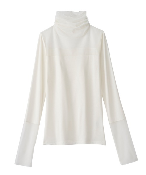 YU'NOW（ユナウ）の「【吸湿発熱】【抗菌防臭】ハイネックシアーインナー（インナーウェア/肌着・レディース・グリーン/オフホワイト/ブラック・S/L/M）」の11枚目の写真