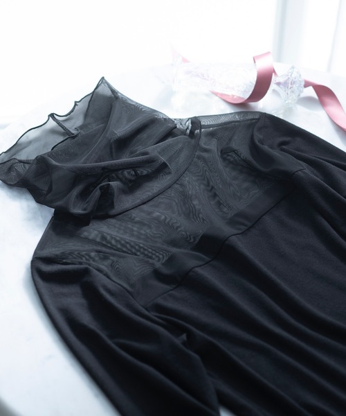 YU'NOW（ユナウ）の「【吸湿発熱】【抗菌防臭】ハイネックシアーインナー（インナーウェア/肌着・レディース・グリーン/オフホワイト/ブラック・S/L/M）」の14枚目の写真