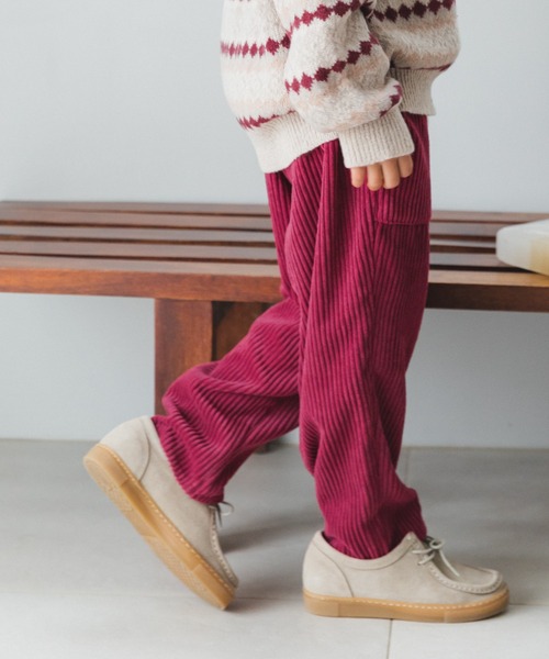 pairmanon(ペアマノン)の「コーデュロイ リラックス パンツ(その他パンツ・キッズ・カーキ/アイボリー/グレー/ブラウン/ネイビー/ブラック/ラベンダー/レッド系その他/ベージュ/テラコッタ・120/100/150/130/110/90/140)」の10枚目の写真