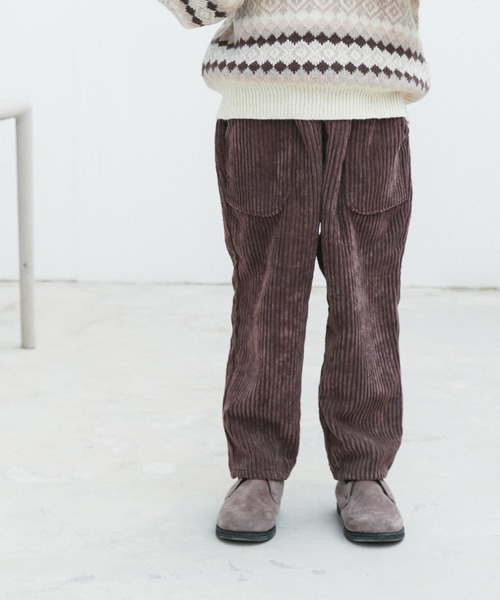 pairmanon(ペアマノン)の「コーデュロイ リラックス パンツ(その他パンツ・キッズ・カーキ/アイボリー/グレー/ブラウン/ネイビー/ブラック/ラベンダー/レッド系その他/ベージュ/テラコッタ・120/100/150/130/110/90/140)」の5枚目の写真
