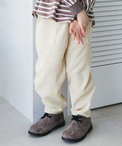 pairmanon(ペアマノン)の「コーデュロイ リラックス パンツ(その他パンツ・キッズ・カーキ/アイボリー/グレー/ブラウン/ネイビー/ブラック/ラベンダー/レッド系その他/ベージュ/テラコッタ・120/100/150/130/110/90/140)」の16枚目の写真