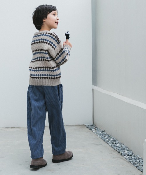 pairmanon(ペアマノン)の「コーデュロイ リラックス パンツ(その他パンツ・キッズ・カーキ/アイボリー/グレー/ブラウン/ネイビー/ブラック/ラベンダー/レッド系その他/ベージュ/テラコッタ・120/100/150/130/110/90/140)」の11枚目の写真