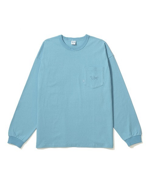 KEBOZ（ケボズ）の「POCKET L/S TEE（Tシャツ/カットソー・メンズ・ネイビー/オレンジ/グリーン/ホワイト/パープル/オリーブ系/ブラウン/サックスブルー/ブルー/バーガンディー/クリーム/ブラック/マスタード/スカイブルー/ミックスグレー・S/M/XL/2XL/L）」の10枚目の写真