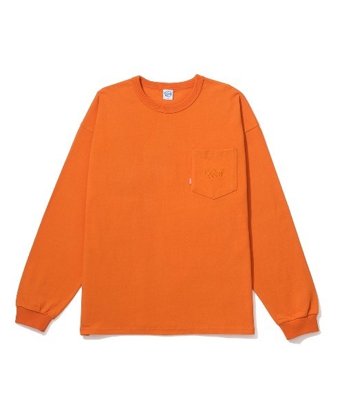 KEBOZ（ケボズ）の「POCKET L/S TEE（Tシャツ/カットソー・メンズ・ネイビー/オレンジ/グリーン/ホワイト/パープル/オリーブ系/ブラウン/サックスブルー/ブルー/バーガンディー/クリーム/ブラック/マスタード/スカイブルー/ミックスグレー・S/M/XL/2XL/L）」の15枚目の写真