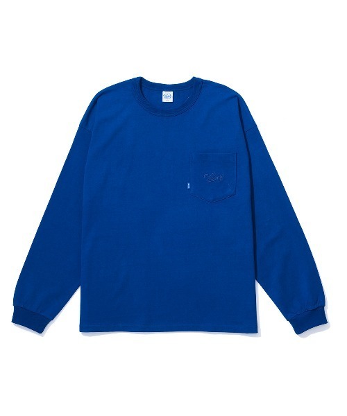KEBOZ（ケボズ）の「POCKET L/S TEE（Tシャツ/カットソー・メンズ・ネイビー/オレンジ/グリーン/ホワイト/パープル/オリーブ系/ブラウン/サックスブルー/ブルー/バーガンディー/クリーム/ブラック/マスタード/スカイブルー/ミックスグレー・S/M/XL/2XL/L）」の11枚目の写真