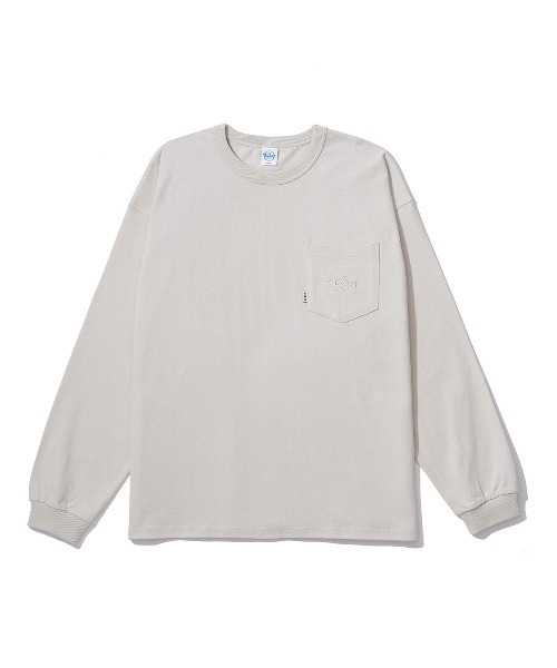KEBOZ（ケボズ）の「POCKET L/S TEE（Tシャツ/カットソー・メンズ・ネイビー/オレンジ/グリーン/ホワイト/パープル/オリーブ系/ブラウン/サックスブルー/ブルー/バーガンディー/クリーム/ブラック/マスタード/スカイブルー/ミックスグレー・S/M/XL/2XL/L）」の6枚目の写真
