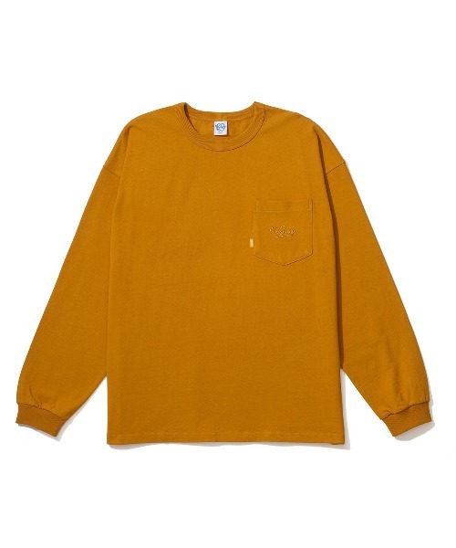 KEBOZ（ケボズ）の「POCKET L/S TEE（Tシャツ/カットソー・メンズ・ネイビー/オレンジ/グリーン/ホワイト/パープル/オリーブ系/ブラウン/サックスブルー/ブルー/バーガンディー/クリーム/ブラック/マスタード/スカイブルー/ミックスグレー・S/M/XL/2XL/L）」の13枚目の写真