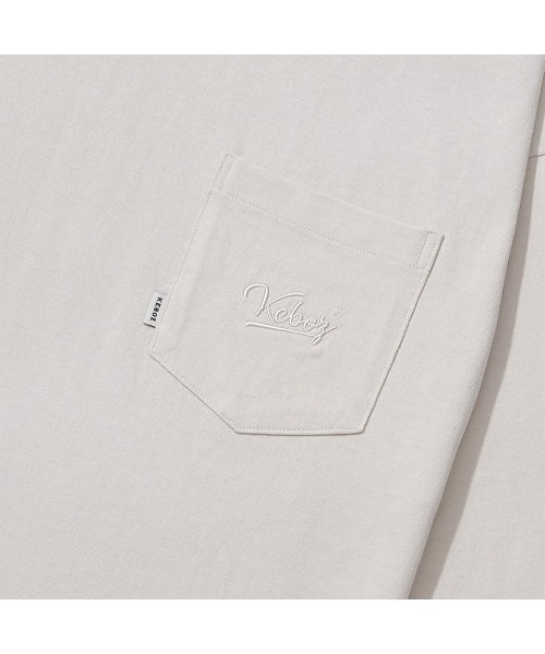 KEBOZ（ケボズ）の「POCKET L/S TEE（Tシャツ/カットソー・メンズ・ネイビー/オレンジ/グリーン/ホワイト/パープル/オリーブ系/ブラウン/サックスブルー/ブルー/バーガンディー/クリーム/ブラック/マスタード/スカイブルー/ミックスグレー・S/M/XL/2XL/L）」の17枚目の写真