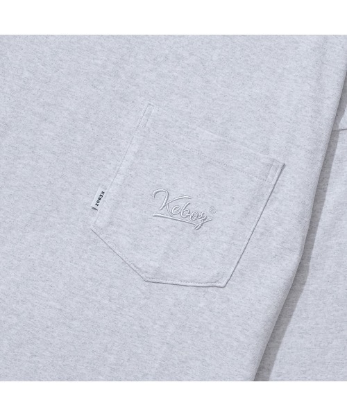 KEBOZ（ケボズ）の「POCKET L/S TEE（Tシャツ/カットソー・メンズ・ネイビー/オレンジ/グリーン/ホワイト/パープル/オリーブ系/ブラウン/サックスブルー/ブルー/バーガンディー/クリーム/ブラック/マスタード/スカイブルー/ミックスグレー・S/M/XL/2XL/L）」の18枚目の写真