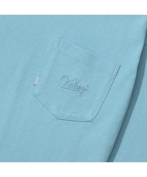 KEBOZ（ケボズ）の「POCKET L/S TEE（Tシャツ/カットソー・メンズ・ネイビー/オレンジ/グリーン/ホワイト/パープル/オリーブ系/ブラウン/サックスブルー/ブルー/バーガンディー/クリーム/ブラック/マスタード/スカイブルー/ミックスグレー・S/M/XL/2XL/L）」の19枚目の写真
