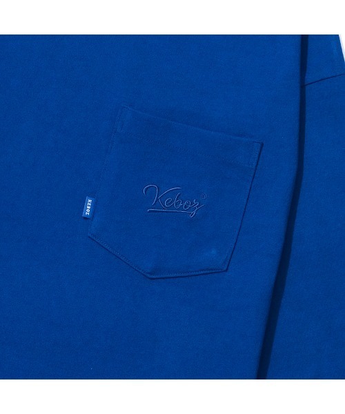 KEBOZ（ケボズ）の「POCKET L/S TEE（Tシャツ/カットソー・メンズ・ネイビー/オレンジ/グリーン/ホワイト/パープル/オリーブ系/ブラウン/サックスブルー/ブルー/バーガンディー/クリーム/ブラック/マスタード/スカイブルー/ミックスグレー・S/M/XL/2XL/L）」の21枚目の写真