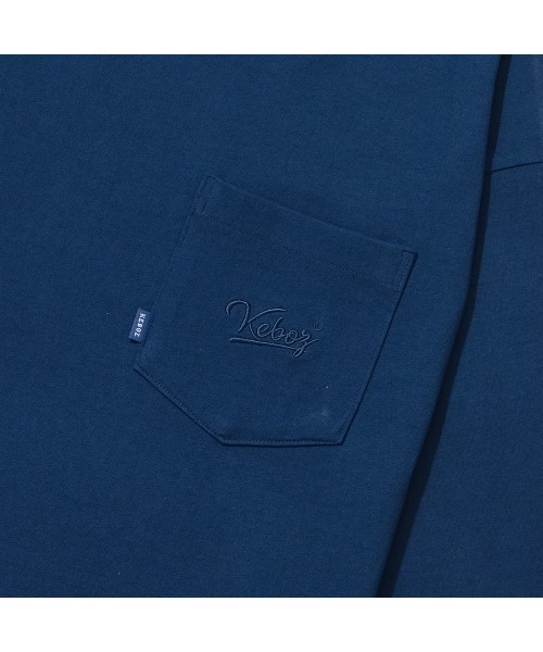 KEBOZ（ケボズ）の「POCKET L/S TEE（Tシャツ/カットソー・メンズ・ネイビー/オレンジ/グリーン/ホワイト/パープル/オリーブ系/ブラウン/サックスブルー/ブルー/バーガンディー/クリーム/ブラック/マスタード/スカイブルー/ミックスグレー・S/M/XL/2XL/L）」の22枚目の写真