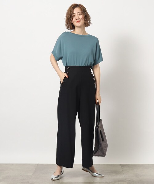 grove（グローブ）の「◆麻混マリンワイドパンツ（その他パンツ・レディース・カーキ/ライトベージュ/ブラック・01/02/03/04/05）」の4枚目の写真