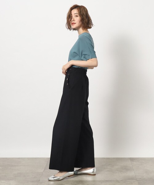 grove（グローブ）の「◆麻混マリンワイドパンツ（その他パンツ・レディース・カーキ/ライトベージュ/ブラック・01/02/03/04/05）」の5枚目の写真