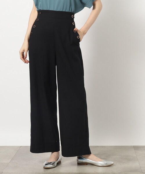 grove（グローブ）の「◆麻混マリンワイドパンツ（その他パンツ・レディース・カーキ/ライトベージュ/ブラック・01/02/03/04/05）」の7枚目の写真