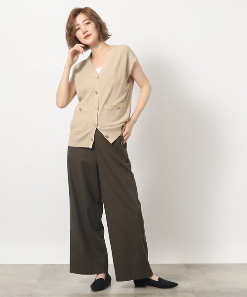 grove（グローブ）の「◆麻混マリンワイドパンツ（その他パンツ・レディース・カーキ/ライトベージュ/ブラック・01/02/03/04/05）」の11枚目の写真