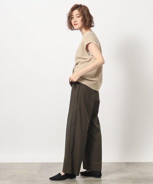 grove（グローブ）の「◆麻混マリンワイドパンツ（その他パンツ・レディース・カーキ/ライトベージュ/ブラック・01/02/03/04/05）」の12枚目の写真
