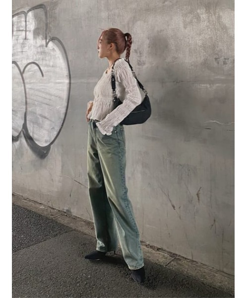 LAGUA GEM（ラグアジェム）の「2WAY WRINKLE トップス（シャツ/ブラウス・レディース・ブラック/ホワイト・FREE）」の20枚目の写真