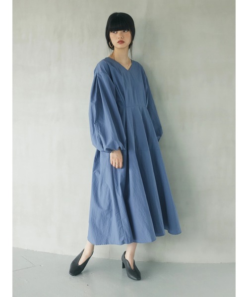 armonia（アルモニーア）の「a.　ウエストタックワンピース（ワンピース・レディース・ブルー/ブラック/ベージュ・FREE）」の16枚目の写真