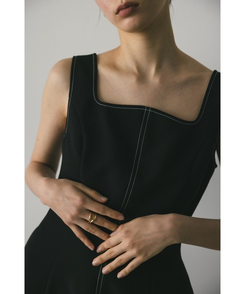 STYLEMIXER カーブネックステッチワンピース STYLEMIXER（スタイルミキサー）の「カーブネックステッチ