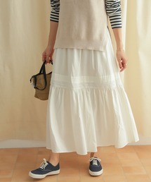 URBAN RESEARCH DOORS | コットンレーヨンレース切替スカート(スカート)