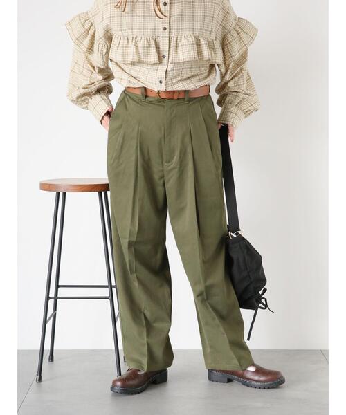 ehka sopo（エヘカソポ）の「ツータックパンツ（その他パンツ・レディース・カーキ/ネイビー/ベージュ・F）」の3枚目の写真