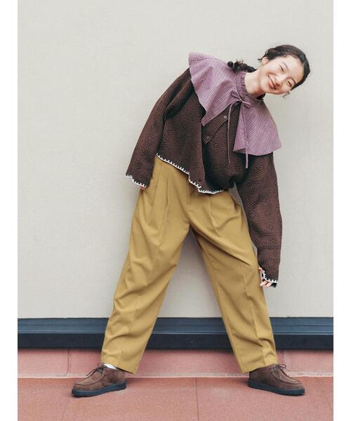 ehka sopo（エヘカソポ）の「ツータックパンツ（その他パンツ・レディース・カーキ/ネイビー/ベージュ・F）」の5枚目の写真