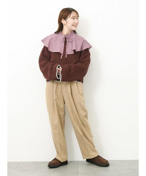 ehka sopo（エヘカソポ）の「ツータックパンツ（その他パンツ・レディース・カーキ/ネイビー/ベージュ・F）」の7枚目の写真