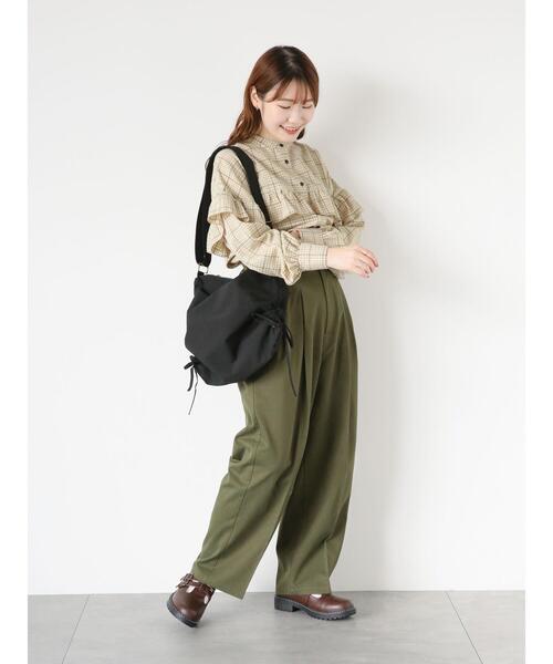 ehka sopo（エヘカソポ）の「ツータックパンツ（その他パンツ・レディース・カーキ/ネイビー/ベージュ・F）」の13枚目の写真