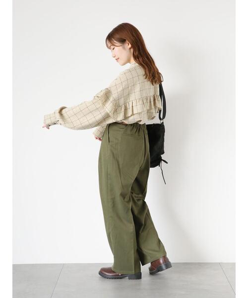 ehka sopo（エヘカソポ）の「ツータックパンツ（その他パンツ・レディース・カーキ/ネイビー/ベージュ・F）」の14枚目の写真