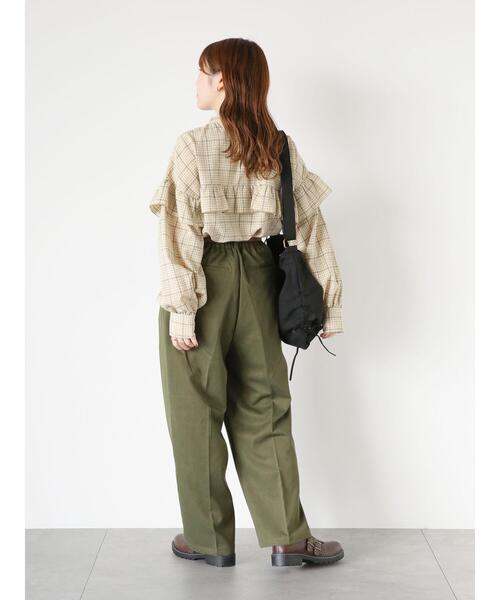 ehka sopo（エヘカソポ）の「ツータックパンツ（その他パンツ・レディース・カーキ/ネイビー/ベージュ・F）」の15枚目の写真