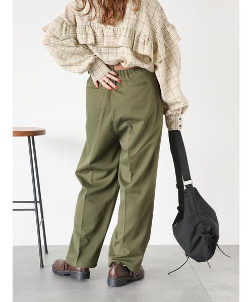 ehka sopo（エヘカソポ）の「ツータックパンツ（その他パンツ・レディース・カーキ/ネイビー/ベージュ・F）」の17枚目の写真