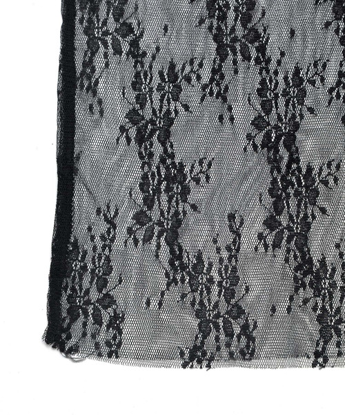 DEVICE(デバイス)の「レース フラワー シアー タートル トップス(Tシャツ/カットソー・レディース・ホワイト/ブラック・FREE)」の12枚目の写真