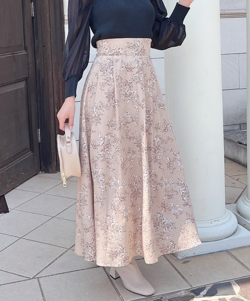 MIIA（ミーア）の「タックフレアロングスカート（スカート・レディース・グレー系その他/ベージュ系その他・FREE）」の7枚目の写真