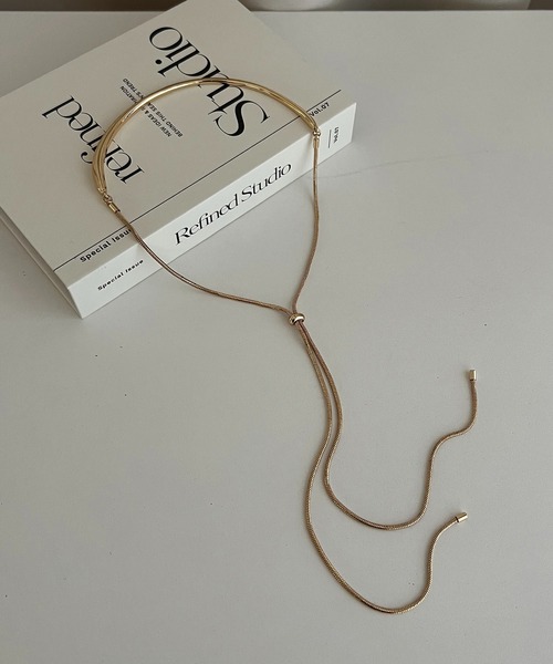 GOLDY(ゴールディ)の「〈GOLDY/ゴールディ〉スライドカービーネックレス(ネックレス・レディース・シルバー/ゴールド・FREE)」の3枚目の写真