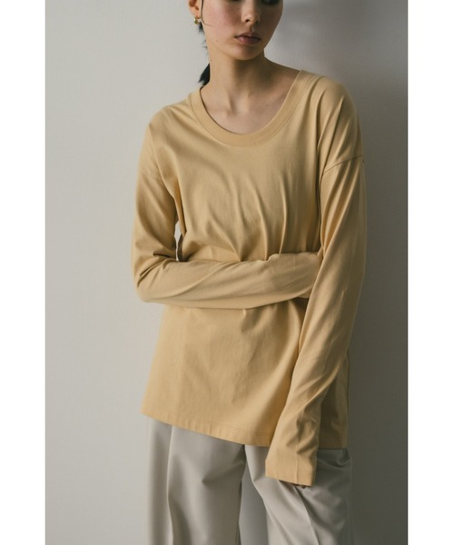 STYLEMIXER(スタイルミキサー)の「2WAY UネックロンT(Tシャツ/カットソー・レディース・ブラック/イエロー/ホワイト・FREE)」の3枚目の写真