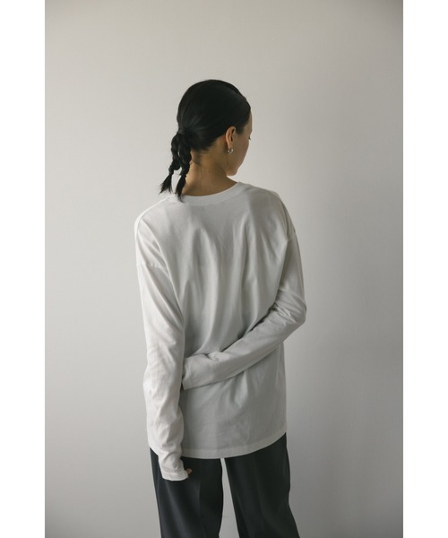 STYLEMIXER(スタイルミキサー)の「2WAY UネックロンT(Tシャツ/カットソー・レディース・ブラック/イエロー/ホワイト・FREE)」の7枚目の写真