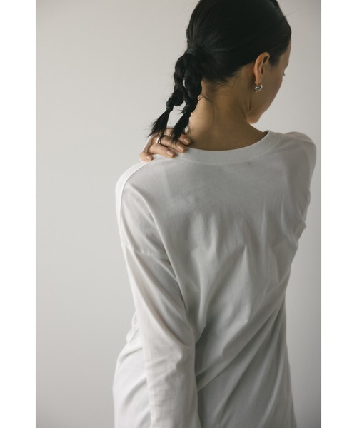 STYLEMIXER(スタイルミキサー)の「2WAY UネックロンT(Tシャツ/カットソー・レディース・ブラック/イエロー/ホワイト・FREE)」の8枚目の写真
