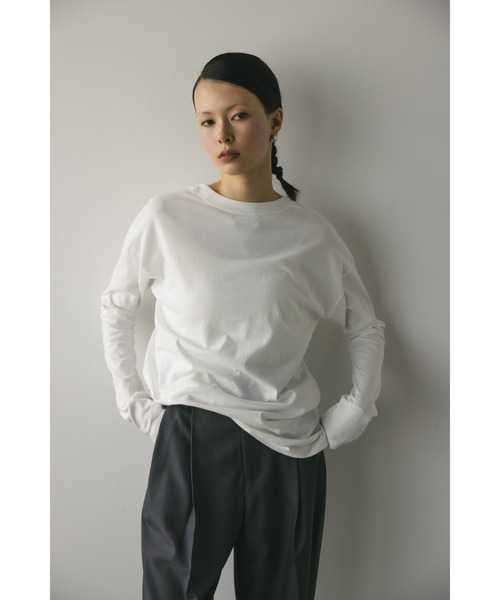 STYLEMIXER(スタイルミキサー)の「2WAY UネックロンT(Tシャツ/カットソー・レディース・ブラック/イエロー/ホワイト・FREE)」の9枚目の写真