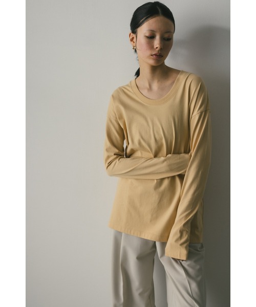 STYLEMIXER(スタイルミキサー)の「2WAY UネックロンT(Tシャツ/カットソー・レディース・ブラック/イエロー/ホワイト・FREE)」の22枚目の写真