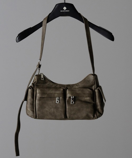 セール】【 5color ／ 2WAY 】アウトポケットフェイクレザー