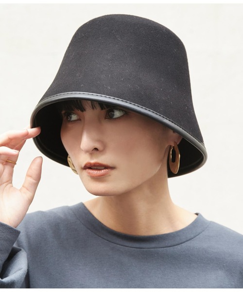 Settimissimo（セッティミッシモ）の「オーストラリアウールパイピングハット（ハット・レディース・ブラック/カーキ・FREE）」の16枚目の写真