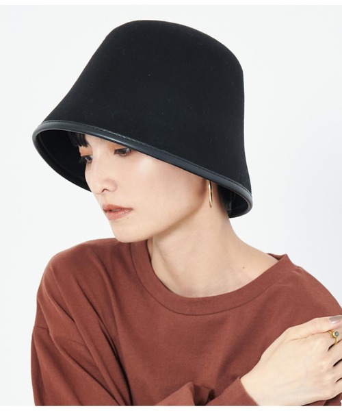 Settimissimo（セッティミッシモ）の「オーストラリアウールパイピングハット（ハット・レディース・ブラック/カーキ・FREE）」の20枚目の写真