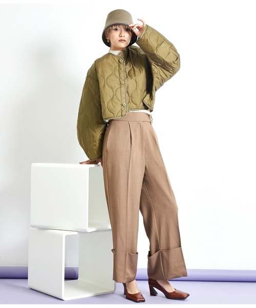 Settimissimo（セッティミッシモ）の「オーストラリアウールパイピングハット（ハット・レディース・ブラック/カーキ・FREE）」の6枚目の写真