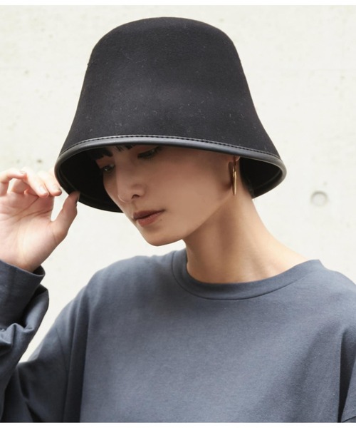 Settimissimo（セッティミッシモ）の「オーストラリアウールパイピングハット（ハット・レディース・ブラック/カーキ・FREE）」の8枚目の写真